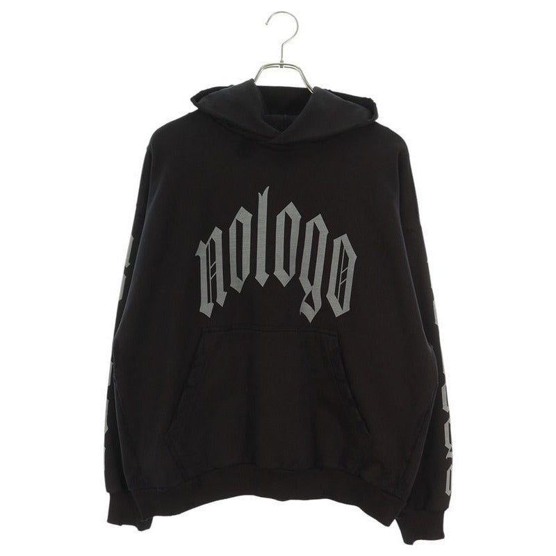 Balenciaga 24 SS Tqvk7 Destroyed Nologo Print Pullover Hoodie XS