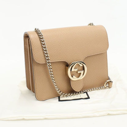 Gucci Chain Interlocking G Shoulder Bag Leather