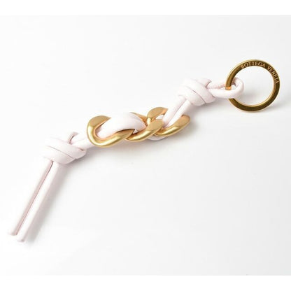 Bottega Veneta Key Ring Holder Nappa Baby Pink Matte Gold