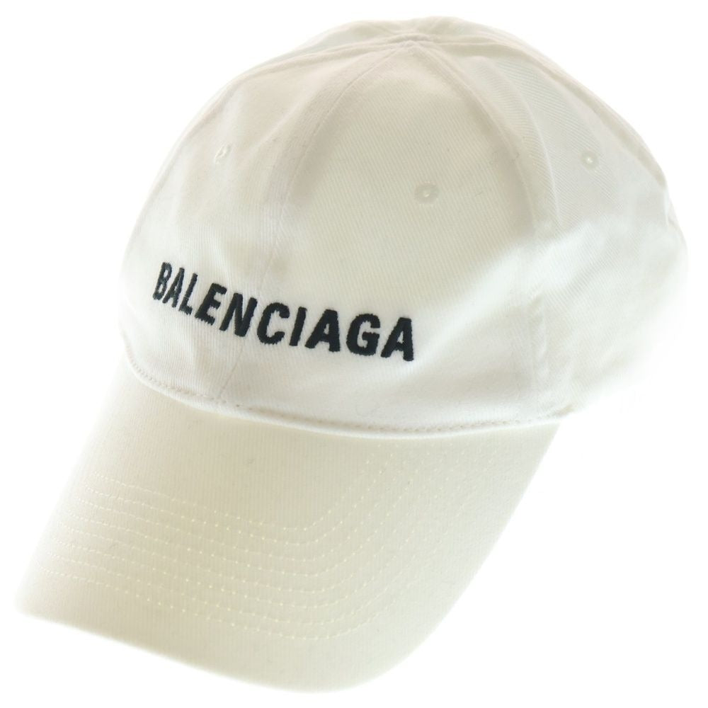 Balenciaga Logo Baseball Cap White