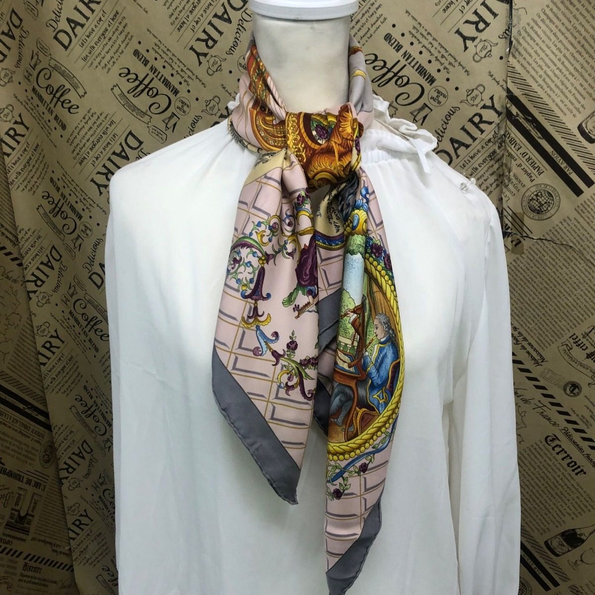 Hermes Carre 90 Scarf Hymn to Mozart Silk Music — view 5