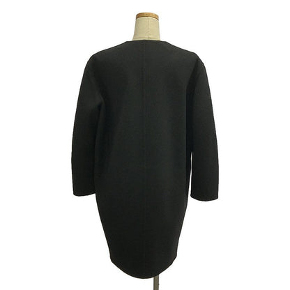 Celine - Phoebe Period Cashmere Blend Collarless Crombie Coat - 38 - Black -