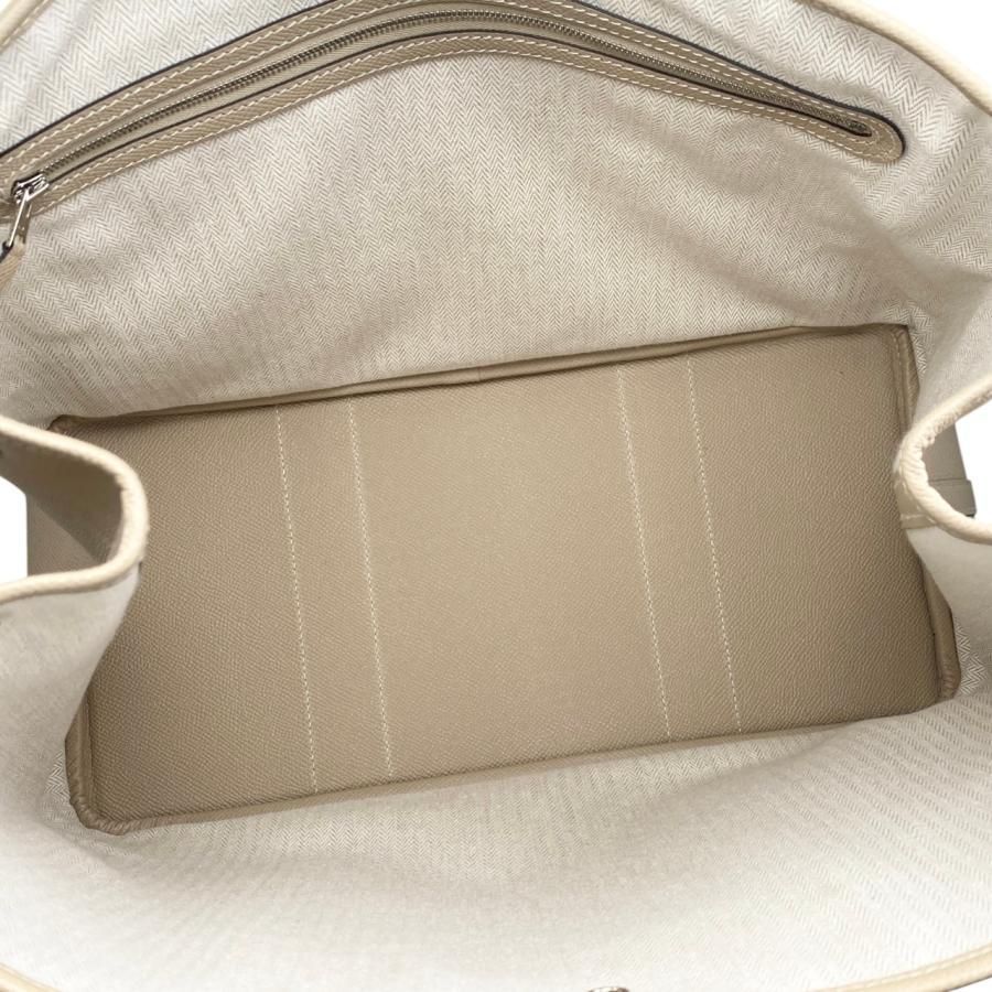 Hermes Tote Garden Party PM C Engraved Epson Trench Beige Silver Hardware Hermes