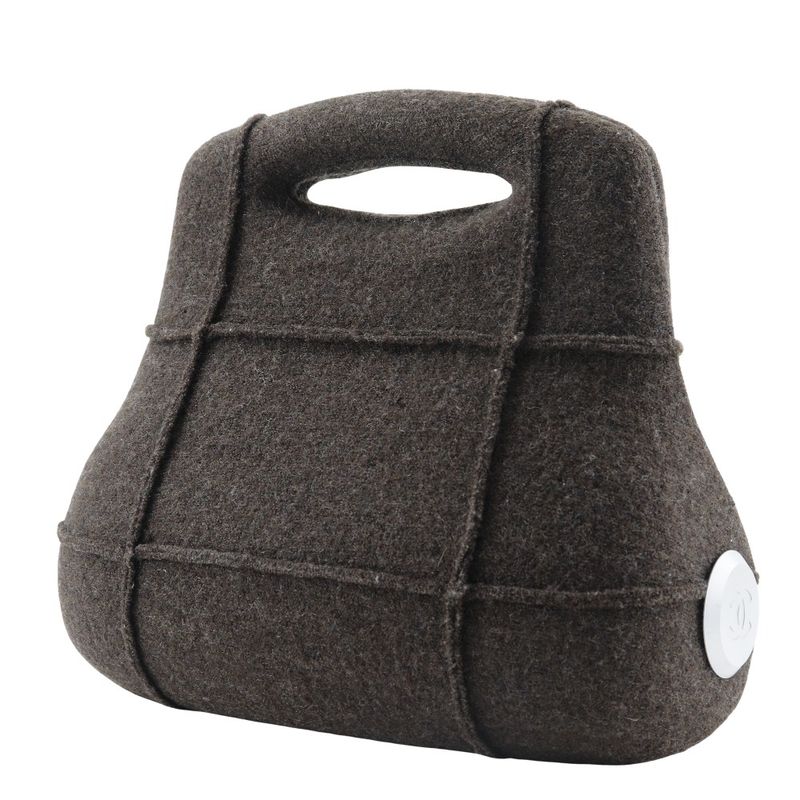 Chanel Hip Bag Wool Brown Ladies Handbag