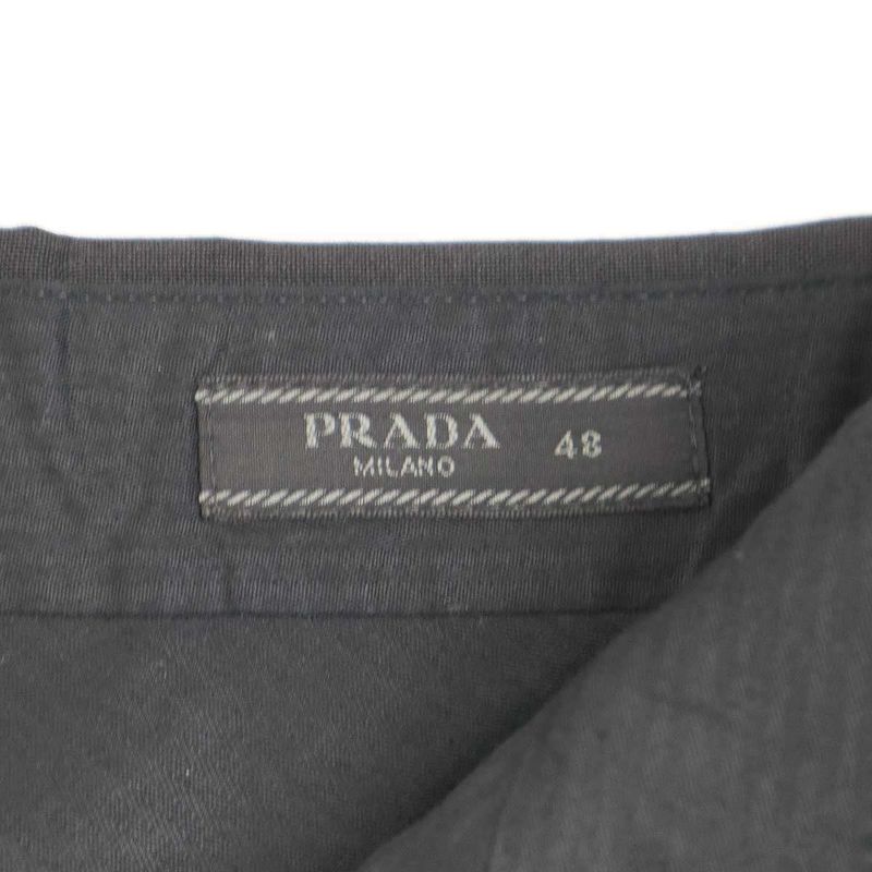 Prada 23ss Wool Mohair Slack Pants Up0214 Black 48