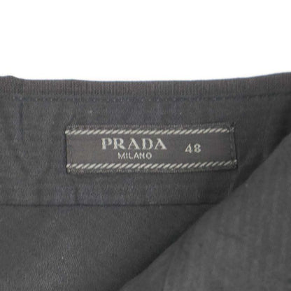 Prada 23ss Wool Mohair Slack Pants Up0214 Black 48