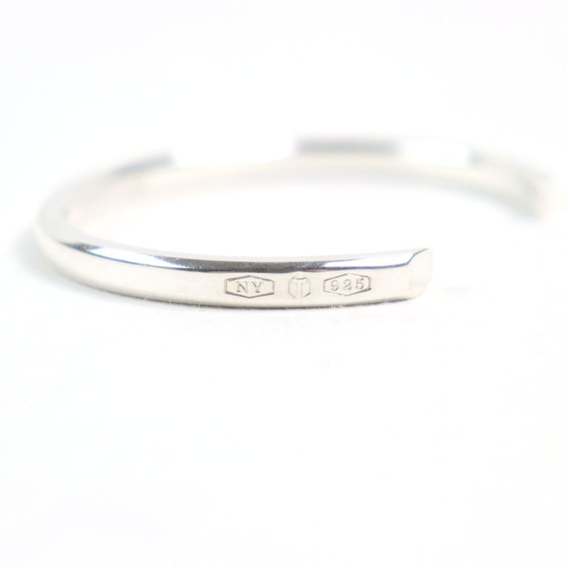 Tiffany & Co Makers' Narrow Ag925 Logo Engraved Bangle Silver Weight 16.06g