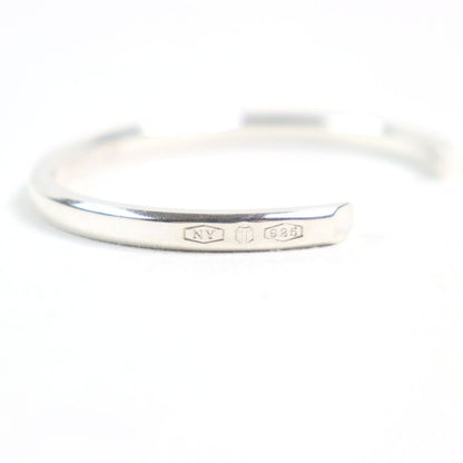 Tiffany & Co Makers' Narrow Ag925 Logo Engraved Bangle Silver Weight 16.06g