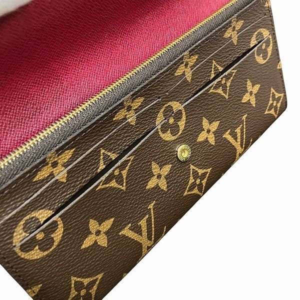 Louis Vuitton Monogram Portefeuille Emily M60697 Fuchsia Long Wallet Women