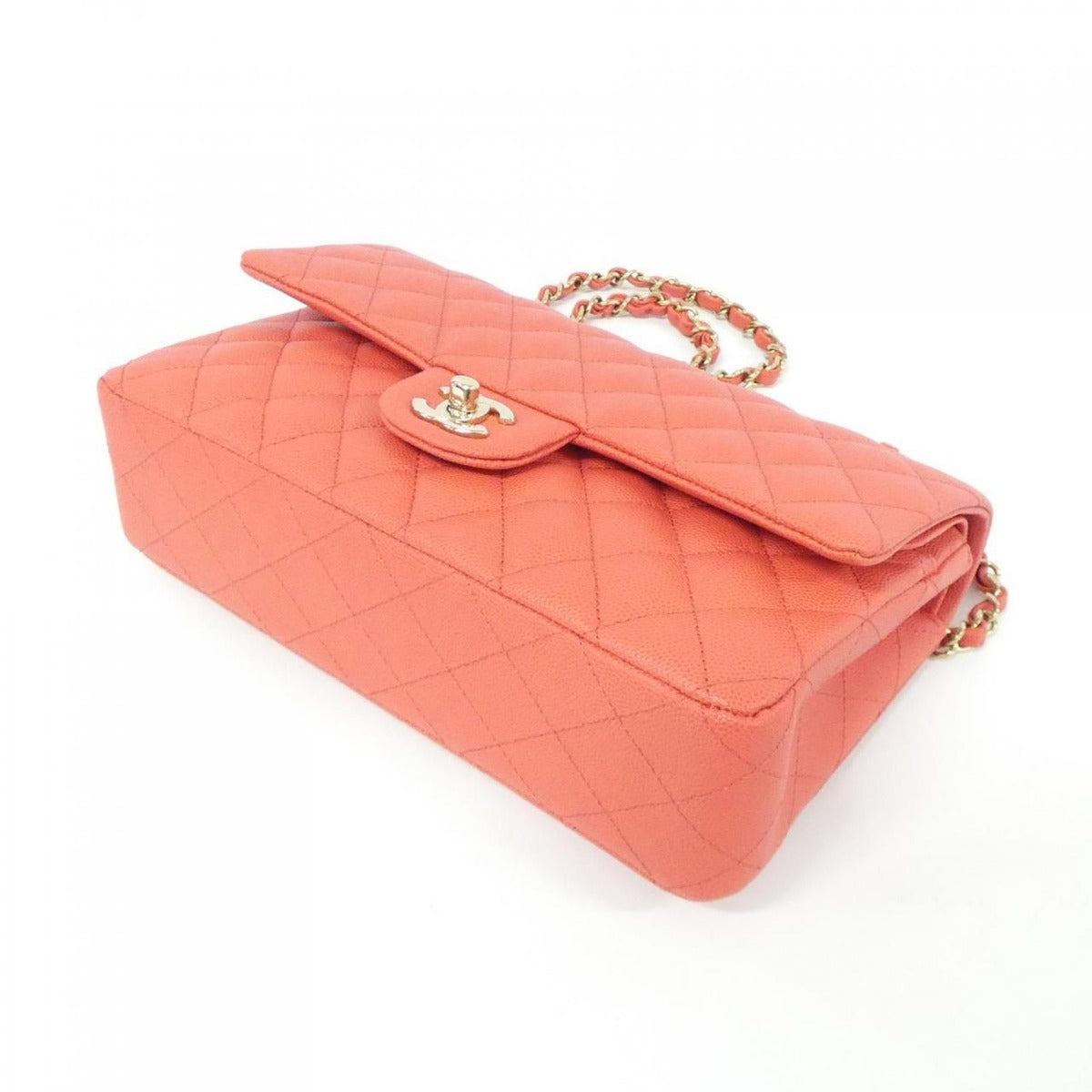 Chanel Shoulder Bag Caviar Grained Dark Pink — view 3