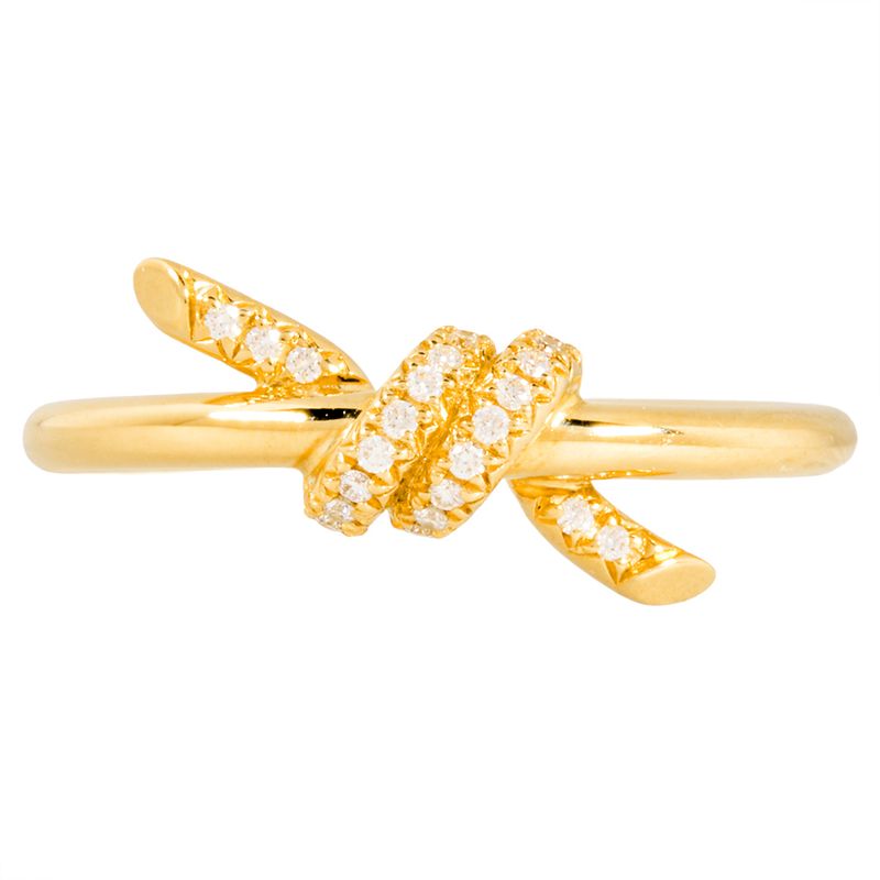 Tiffany & Co Tiffany & Co Knot Ring With Diamonds Approx 11 18K Yellow Gold 32g