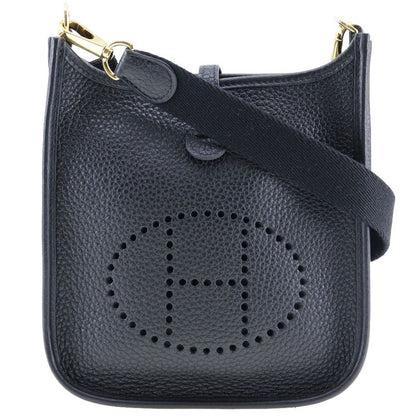 Hermes Evelyn TPM Amazon Taurillon Clemence Black/gold Hardware Y Women's