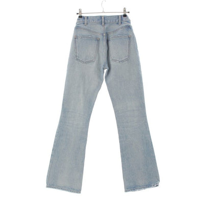 Celine Cotton Triomphe Damaged Flared Denim Pants Jeans Bottoms N677 0840 08KW