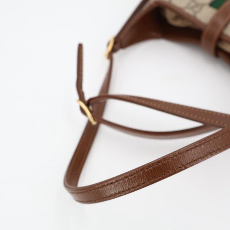 Gucci Jackie 1961 Mini Bag Beige And Brown GG Supreme Canvas And Leather 637092