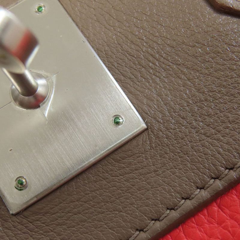 Hermes Birkin 30 Cazac Silver Hardware Handbag Taurillon Swift Women