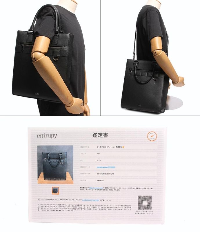 Dior Leather Tote Bag Silver Hardware Safari Tote Men's Dior