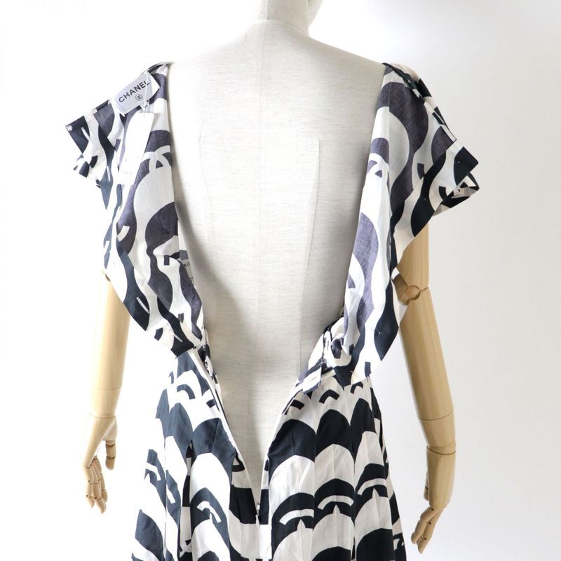 CHANEL 21P P70082 Women's Cotton Short Sleeve Dress/dress With
