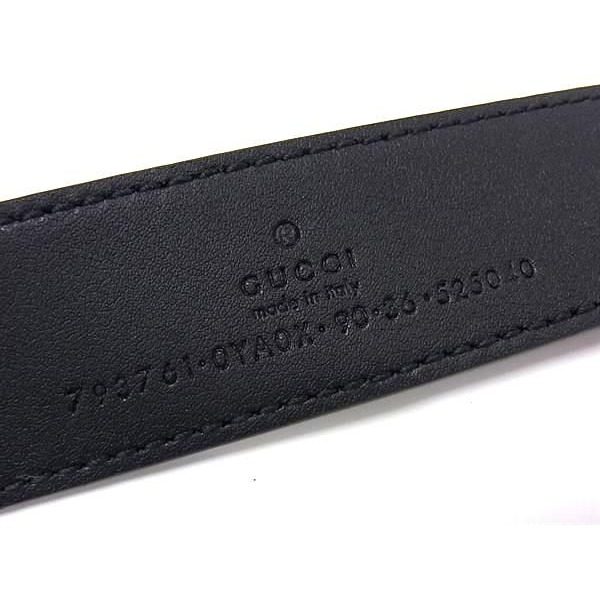 Gucci Leather Silver Belt Black — view 4