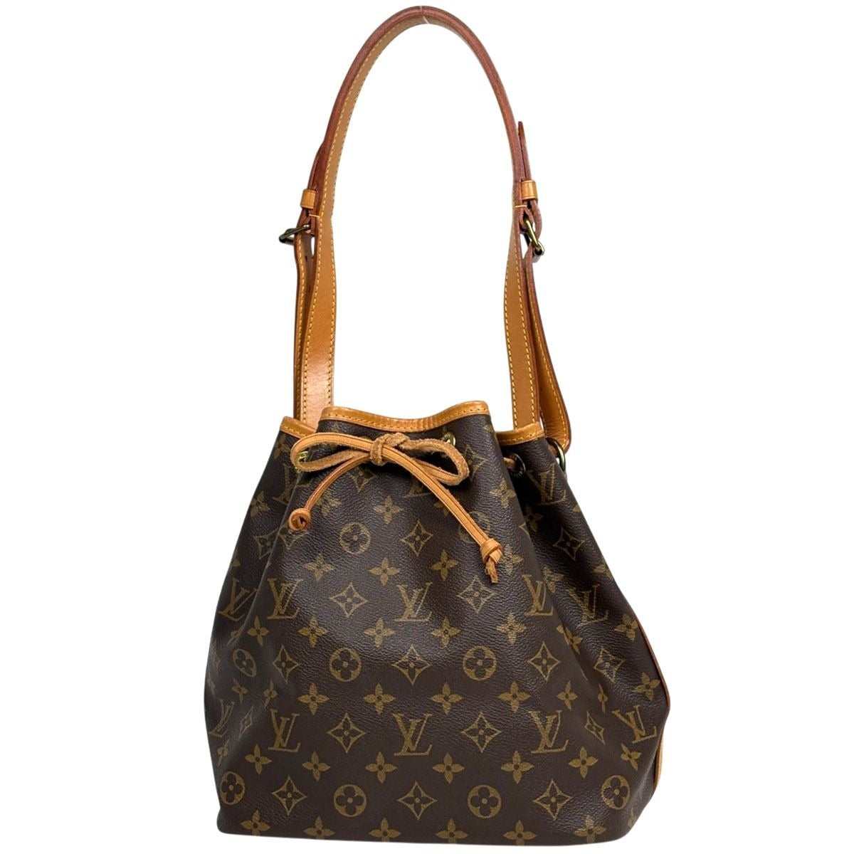 Louis Vuitton Petit Noe One Shoulder Drawstring Shape Bag Monogram