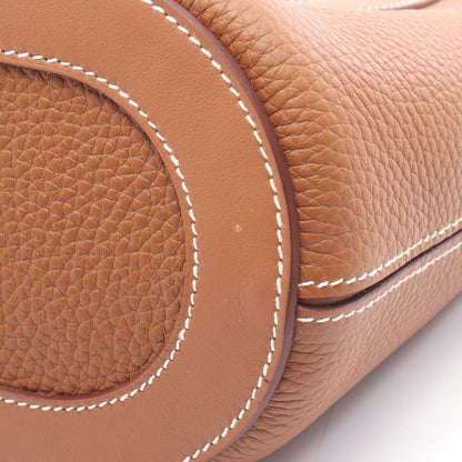 Hermes Handbag in the Loop 18 Gold Leather Brown — view 6