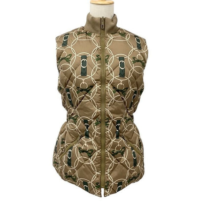 Hermes Outer Polyester Down Vest Promenade Du Matin Reversible Beige