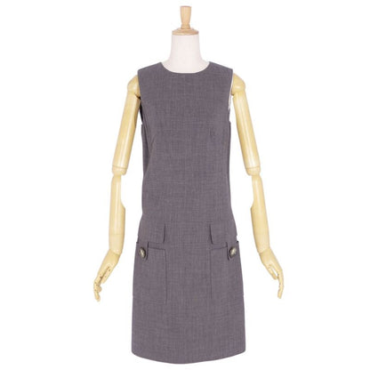 Celine Dress Sleeveless Wool Gabardine Top Women's Made In France 36(S Equivalen