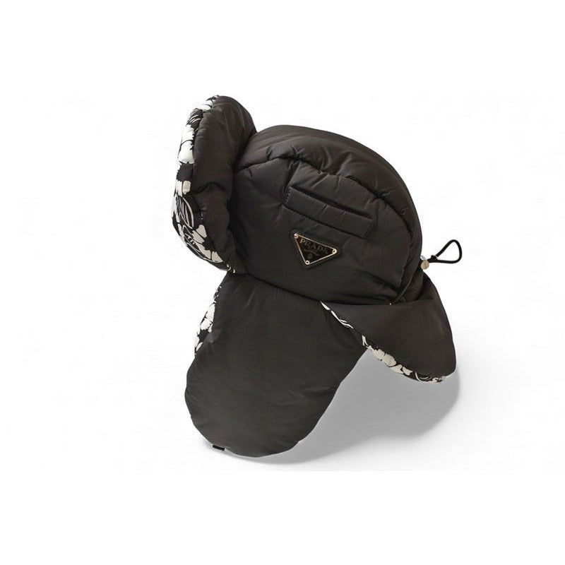 Prada Hat Cap Bucket 1 Hc164 Filled Ear Cabas With Triangle Logo — view 2