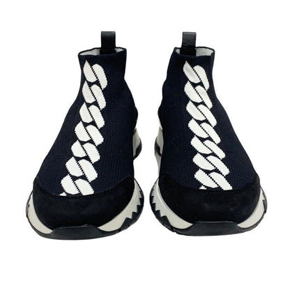 Hermes Volo Sneakers Shoes Socks Sneakers Knit Black White