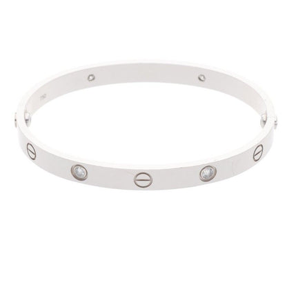 Cartier LOVE Bracelet 4P Diamond 18kwg 4P Half Diamond Old Shape Love Bracelet