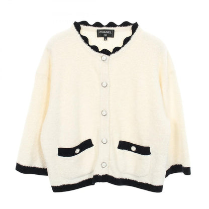 Chanel Cardigan CC Logo Button Silk