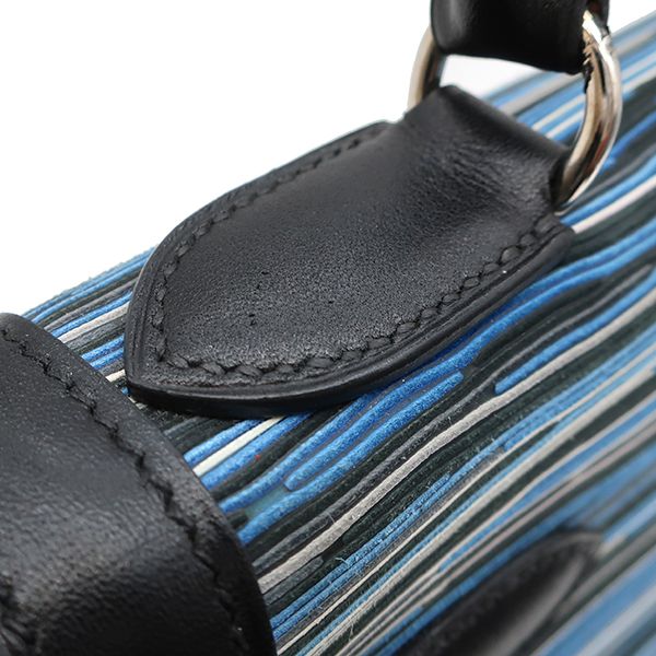 Hermes 2way Bag Kelly 32 Outer Stitch Vibrato Vogaliver Blue Silver Hardware