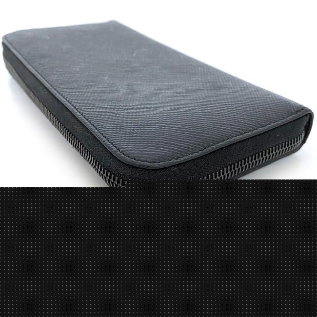 Prada Round Zipper Long Wallet F22959 Black NERO