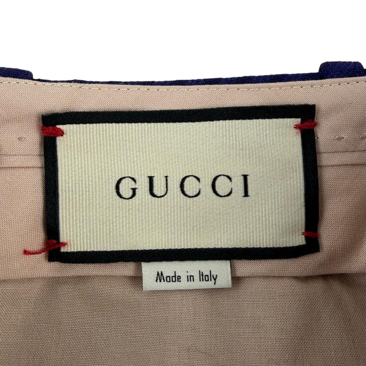 Gucci Wool Silk GG Pattern Boot Cut Fleece Trousers Pants Navy 36 — view 8
