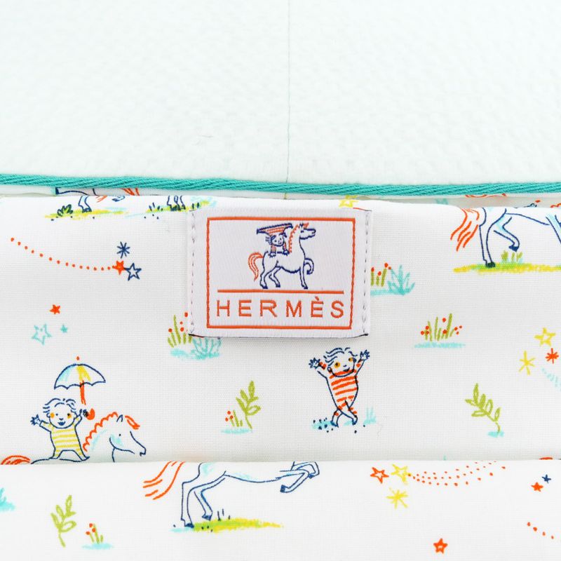 Hermes Sleeping Bag Gabriel Vert Aqua 100% Cotton Baby Sleeping Bag