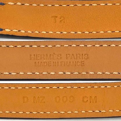 Hermes Auchelie Dubretour Leather Bracelet Double Winding T2 Approx 155cm