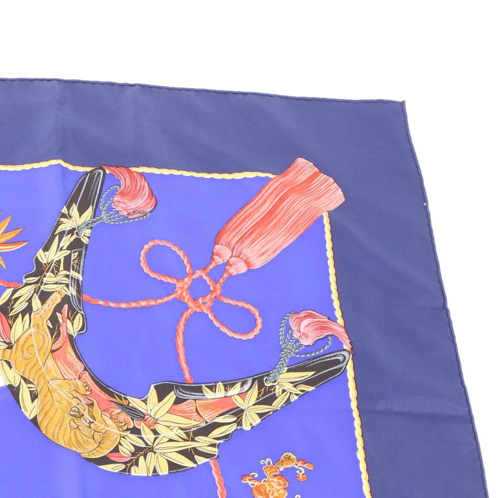 Hermes Tagged Carre 90 Samourai Samurai Silk Scarf — view 2
