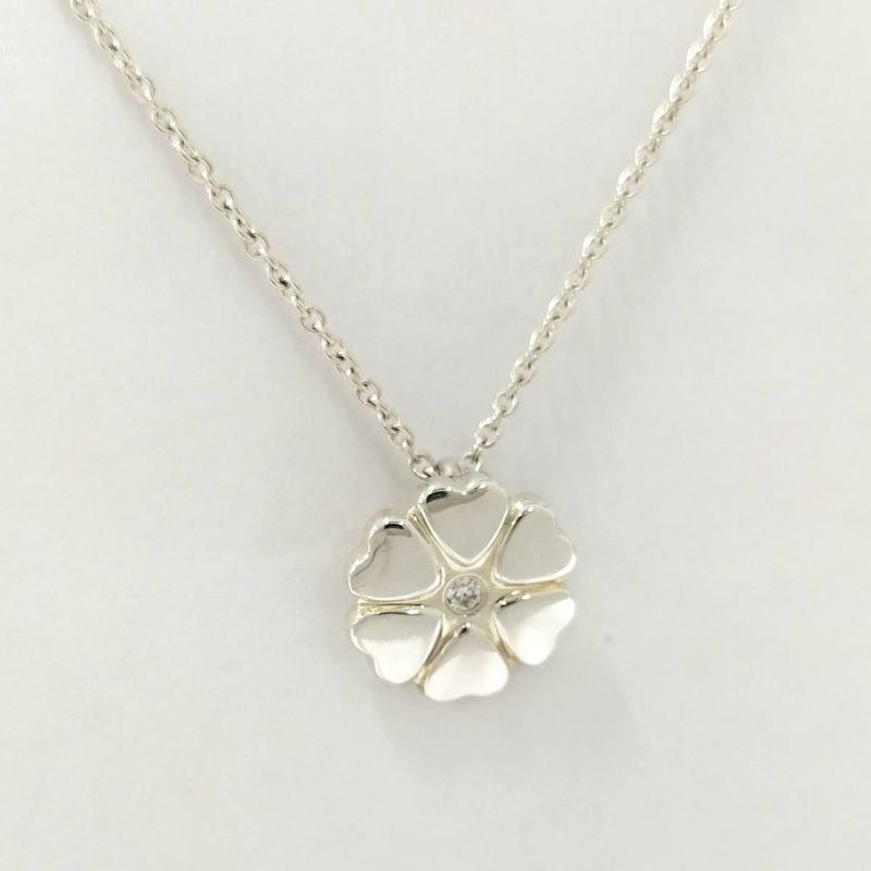 Tiffany & Co Open Heart Necklace Paloma Picasso Flower SV 925 Silver