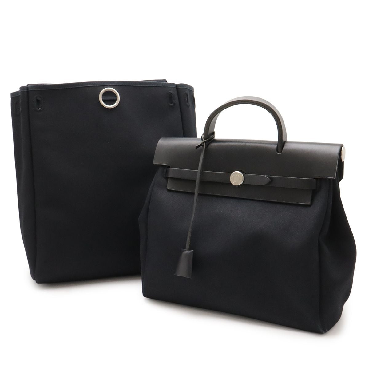 Hermes Herbag a Dos PM Backpack 2-Way Handbag Toile