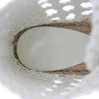 Celine 2017 Resort Espadrille Lace Up Shoes White 37