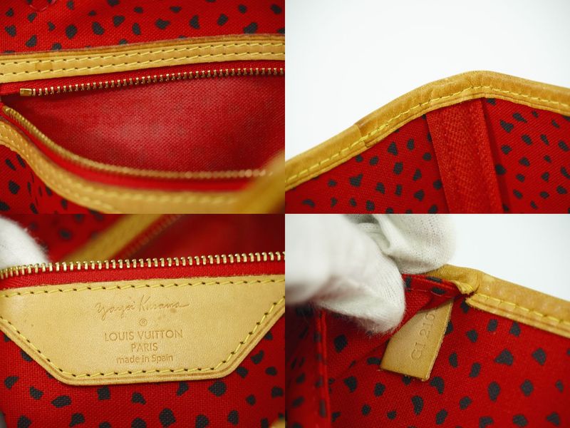 Authentic Louis Vuitton LV Neverfull MM Monogram Wave Yayoi Kusama Tote Bag