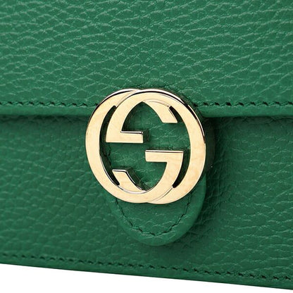 Gucci Shoulder Bag Dollar Calf Green