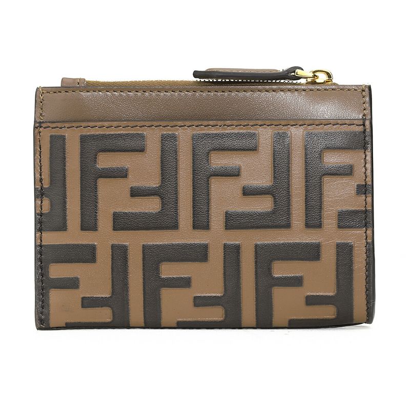 Fendi Card Case FF Diamond Brown