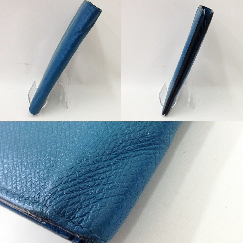 Louis Vuitton Portefeuille Brazza Long Wallet Taiga Leather Blue M32815 Blue