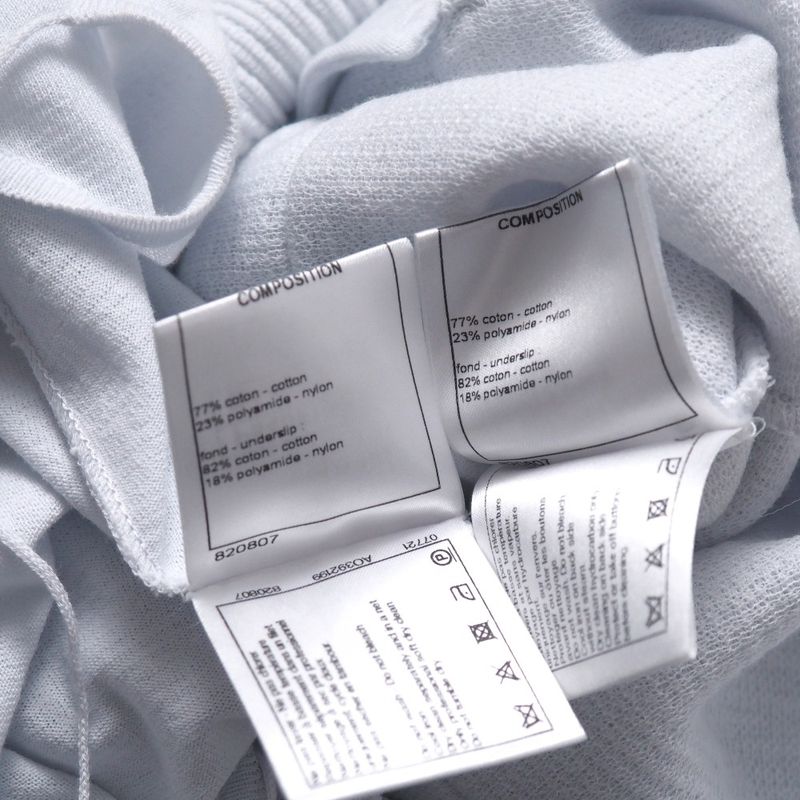 Chanel Dress Size 34 P54 Ruffle Embellishment Knit Sleeveless Dress With