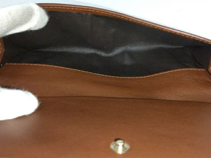 Gucci Trifold Wallet Leather Canvas Beige Brown 181593