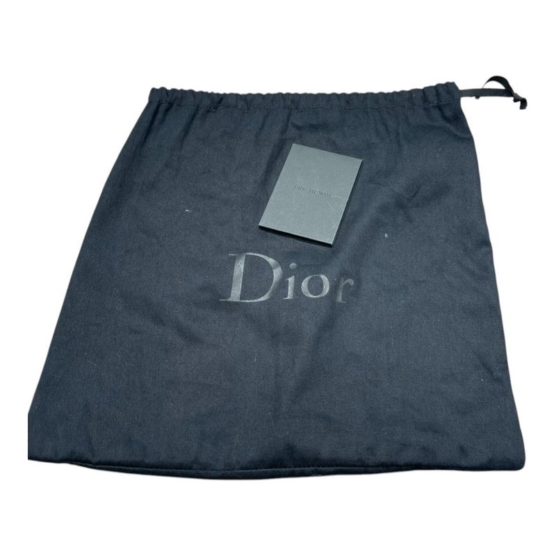 DIOR ⑤ 06-bo-0139 Leather Saddle Bag Unisex Black ONE SIZE