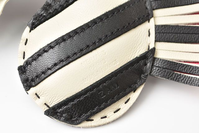 Hermes Bag Charm Lanyard Key Holder Hermes Jeezy Savannah Zebra Cles Noir Black