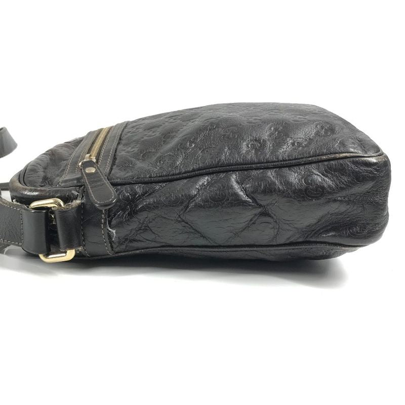 Gucci Shoulder Bag Guccissima GG 201448 Striped Leather Brown