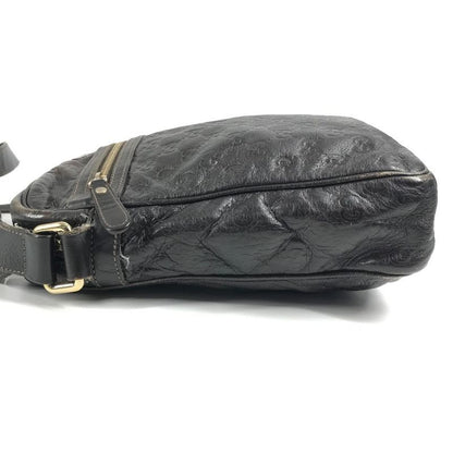 Gucci Shoulder Bag Guccissima GG 201448 Striped Leather Brown