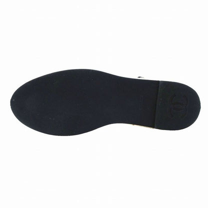 Chanel Coco Mark 20s Leather Sandals Women's Black G36184 Espadrilles Size 23cm